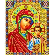Набор для вышивания бисером Богородица Казанская, 18,5x23, Каролинка