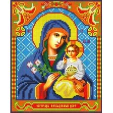 Ткань для вышивания бисером Богородица Неувядаемый цвет, 19,5x24, Каролинка