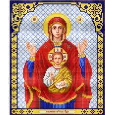 Ткань для вышивания бисером Пресвятая Богородица Знамение, 20x25, Благовест
