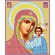 Ткань для вышивания бисером Богородица Казанская, 19x23, Каролинка
