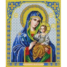 Ткань для вышивания бисером Пресвятая Богородица неувядаемый цвет, 20x25, Благовест