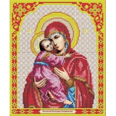 Ткань для вышивания бисером Пресвятая Богородица Владимирская, 20x25, Благовест