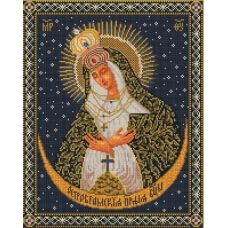 Алмазная мозаика Божья Матерь Остробрамская, 40x50, полная выкладка, Белоснежка