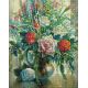 Алмазная мозаика Натюрморт с белой розой, 40x50, полная выкладка, Белоснежка