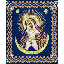 Ткань для вышивания бисером Богородица Остробрамская, 20x25, Конек