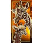 Набор для вышивания бисером Жирафы, 30x15, МП-Студия