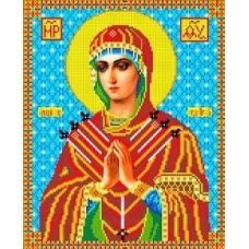 Ткань для вышивания бисером Богородица Семистрельная , 35x29, Каролинка