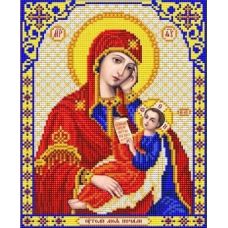 Ткань для вышивания бисером Пресвятая Богородица Утоли Мои Печали, 20x25, Благовест