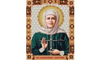 Ткань для вышивания бисером Святая Матрона, 20x25, Конек
