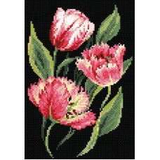 Алмазная мозаика Ранние тюльпаны, 21x30, полная выкладка, Риолис