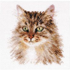 Набор для вышивания крестом Сибирская кошка, 7x12, Алиса