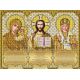 Ткань для вышивания бисером Триптих с молитвами в золоте, 20x25, Благовест