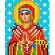 Ткань для вышивания бисером Богородица Семистрельная, 7x8,5, Каролинка