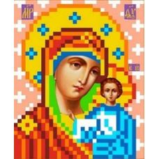 Ткань для вышивания бисером Богородица Казанская, 7x8,5, Каролинка