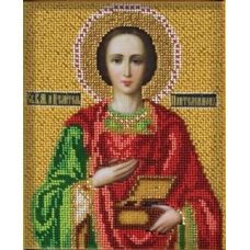 Набор для вышивания ювелирным бисером Святой Пантелеимон, 12x14,5, Кроше