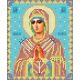 Набор для вышивания бисером Богородица Семистрельная, 13x15, Каролинка