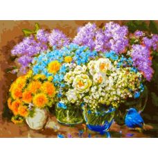 Живопись по номерам Весенние цветы, Калиновская Е., 30x40, Белоснежка