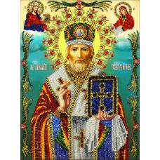 Набор для вышивания Святой Николай Угодник, 19,5x26, Вышиваем бисером