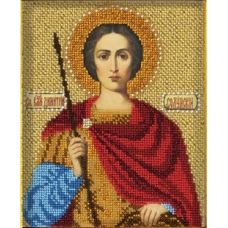 Набор для вышивания ювелирным бисером Святой Дмитрий, 12x14,5, Кроше