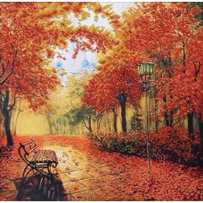 Набор для вышивания бисером Осенний парк, 39x40, Магия канвы