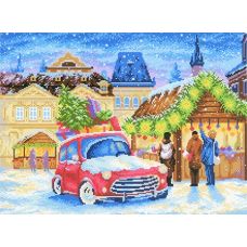 Рисунок на канве Рождественская ярмарка, 40x50 (30x40), МП-Студия, СК-075