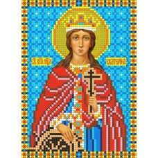 Ткань для вышивания бисером Святая Екатерина, 12,5x16,5, Каролинка