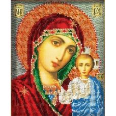 Набор для вышивания ювелирным бисером Казанская Богородица, 12x14,5, Кроше
