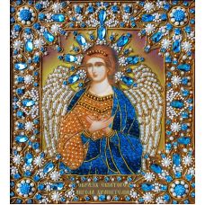 Набор для вышивания хрустальными камнями Святой Ангел Хранитель (золото), 17,8x21, Хрустальные грани