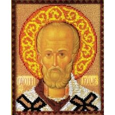 Набор для вышивания ювелирным бисером Святой Николай Чудотворец, 12x14,5, Кроше
