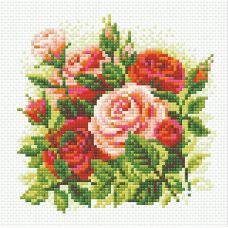 Алмазная мозаика Розы, 20x20, полная выкладка, Риолис