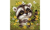 Алмазная мозаика Енотик, 20x20, полная выкладка, Риолис