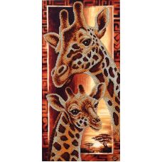 Набор для вышивания бисером Африка: Жирафы, 22x46, Магия канвы