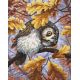 Алмазная мозаика Сова осенью, 48x38, полная выкладка, Brilliart (МП-Студия)