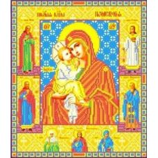 Ткань для вышивания бисером Богородица Почаевская, 33x29, Каролинка