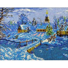 Набор для вышивания Зимняя сказка, 26x33,5, Вышиваем бисером