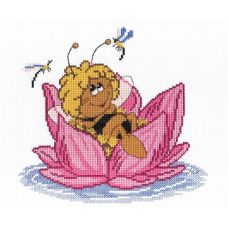 Набор для вышивания крестом Пчелка , 22x24, МП-Студия