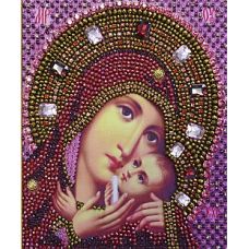Набор для вышивания хрустальными камнями Богородица Касперовская, 21,5x25, Хрустальные Грани