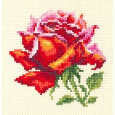 Набор для вышивания крестом Красная роза, 11x11, Чудесная игла