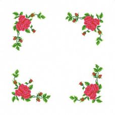 Набор для вышивания крестом Розы салфетка, 45x45, Каролинка