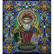 Набор для вышивания хрустальными камнями Святой Владимир, 16,5x19, Хрустальные Грани