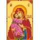 Ткань для вышивания бисером Богородица Владимирская, 7,9x11,6, Каролинка