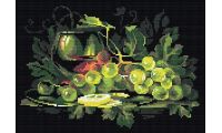 Алмазная мозаика Натюрморт с лимоном, 38x27, полная выкладка, Риолис