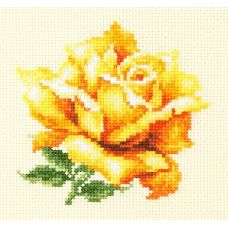 Набор для вышивания крестом Желтая роза, 11x11, Чудесная игла