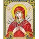 Ткань для вышивания бисером Пресвятая Богородица Семистрельная, 14x17, Благовест