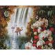 Алмазная мозаика Райский сад, 40x50, полная выкладка, Белоснежка