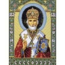 Рисунок на канве Икона Святой Николай Чудотворец, 37x49, Матренин посад