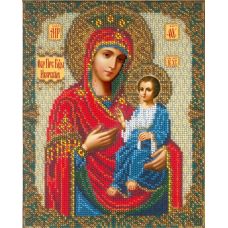 Набор для вышивания бисером Богородица Иверская, 18x22,5, Русская искусница