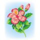 Набор для вышивания крестом Розовый цветок, 16x20 (21x30), МП-Студия