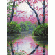 Схема Принт для вышивки бисером Розовый пейзаж, 22x32, Вышиваем бисером