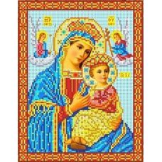Ткань для вышивания бисером Икона Божей Матери Страстная, 19x24,5, Каролинка